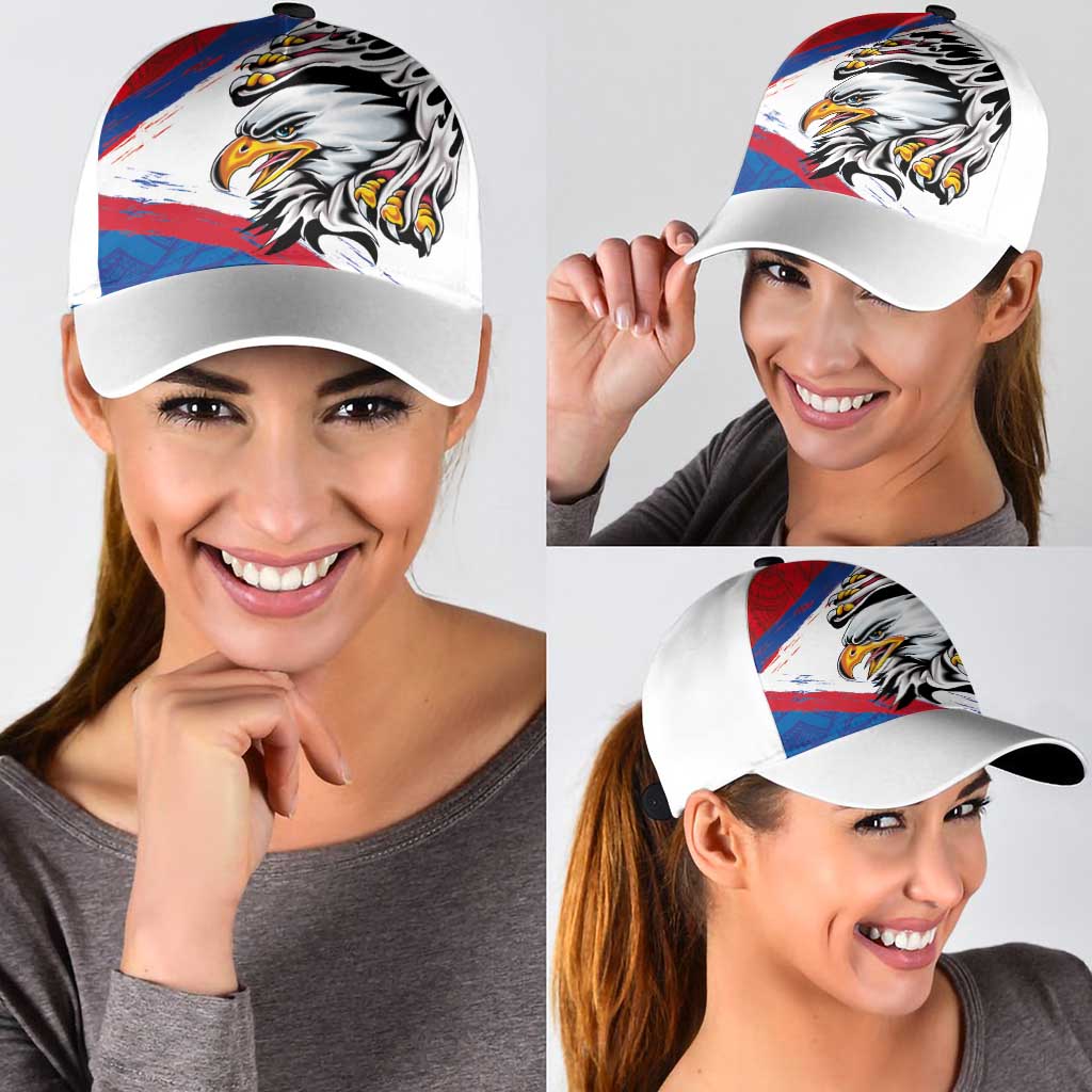 American Samoa Flag Day Classic Cap Polynesian Art Geometric with Flag Brush Style