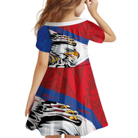 American Samoa Flag Day Family Matching Long Sleeve Bodycon Dress and Hawaiian Shirt Polynesian Art Geometric with Flag Brush Style LT03 - Polynesian Pride