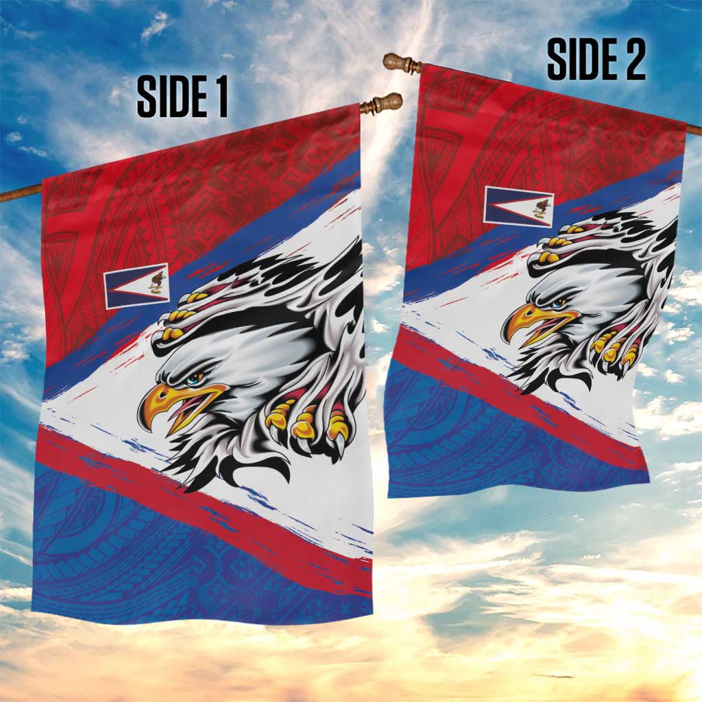 American Samoa Flag Day Garden Flag Polynesian Art Geometric with Flag Brush Style