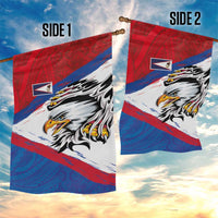 American Samoa Flag Day Garden Flag Polynesian Art Geometric with Flag Brush Style