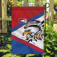 American Samoa Flag Day Garden Flag Polynesian Art Geometric with Flag Brush Style