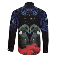 New Zealand Maori Matariki Family Matching Puletasi and Hawaiian Shirt Hongi Tui Bird Pohutukawa and Polynesia Tribal LT03 - Polynesian Pride