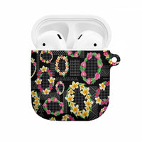 Hawaiian Kakau Tattoo Leis and Palaka Pattern AirPods Case Traditional Aloha Tribal Black Color LT03 Black - Polynesian Pride