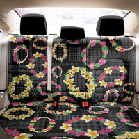 Hawaiian Kakau Tattoo Leis and Palaka Pattern Back Car Seat Cover Traditional Aloha Tribal Black Color LT03 - Polynesian Pride