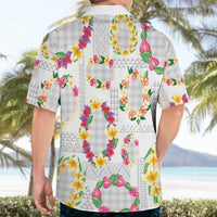 Hawaiian Kakau Tattoo Leis and Palaka Pattern Hawaiian Shirt Traditional Aloha Tribal White Color LT03 - Polynesian Pride