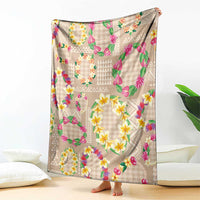 Hawaiian Kakau Tattoo Leis and Palaka Pattern Blanket Traditional Aloha Tribal Beige Color LT03 - Polynesian Pride