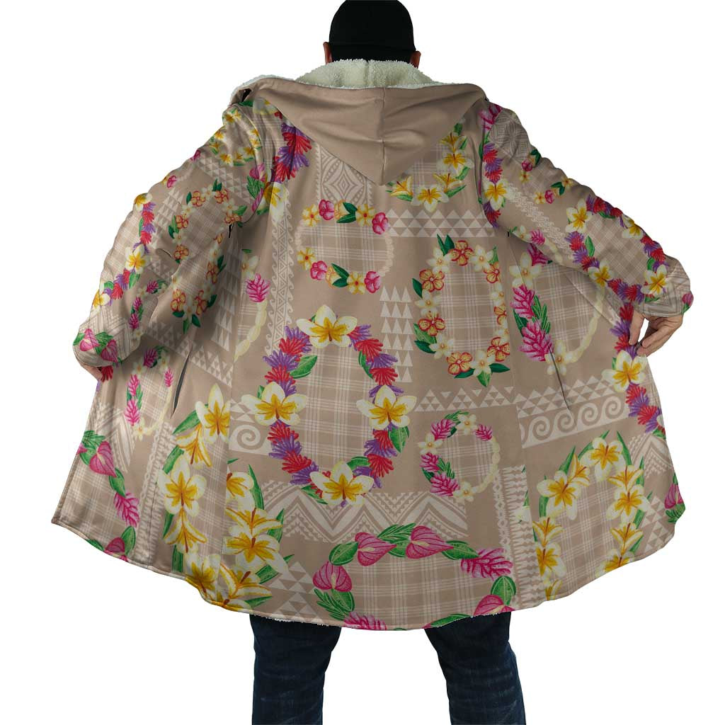 Hawaiian Kakau Tattoo Leis and Palaka Pattern Cloak Traditional Aloha Tribal Beige Color LT03 - Polynesian Pride