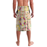 Hawaiian Kakau Tattoo Leis and Palaka Pattern Lavalava Traditional Aloha Tribal Beige Color LT03 - Polynesian Pride