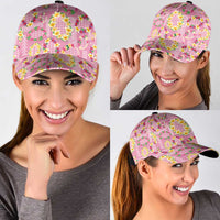 Hawaiian Leis Classic Cap Kakau Tattoos and Palaka Pastel Pink Color LT03 - Polynesian Pride