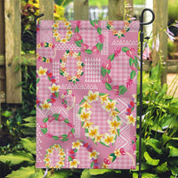Hawaiian Leis Garden Flag Kakau Tattoos and Palaka Pastel Pink Color LT03 Garden Flag Pink - Polynesian Pride