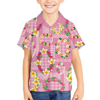 Hawaiian Leis Hawaiian Shirt Kakau Tattoos and Palaka Pastel Pink Color LT03 - Polynesian Pride