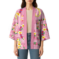 Hawaiian Leis Kimono Kakau Tattoos and Palaka Pastel Pink Color LT03 - Polynesian Pride