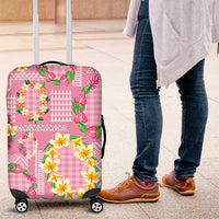 Hawaiian Leis Luggage Cover Kakau Tattoos and Palaka Pastel Pink Color LT03 Pink - Polynesian Pride