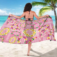 Hawaiian Leis Sarong Kakau Tattoos and Palaka Pastel Pink Color LT03 - Polynesian Pride