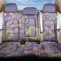 Hawaiian Leis Back Car Seat Cover Kakau Tattoos and Palaka Pastel Purple Color LT03 One Size Purple - Polynesian Pride