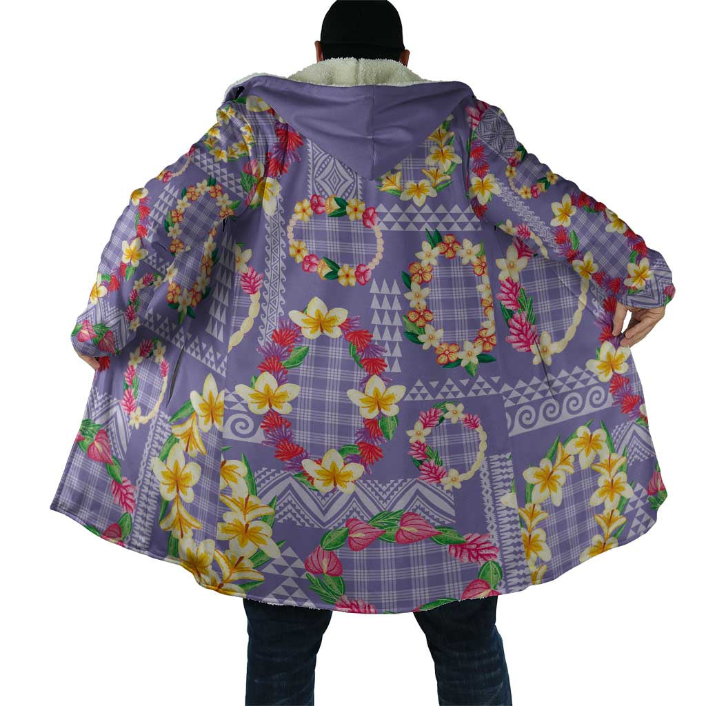 Hawaiian Leis Cloak Kakau Tattoos and Palaka Pastel Purple Color LT03 - Polynesian Pride