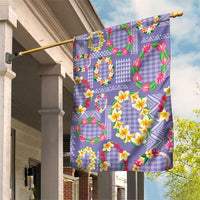 Hawaiian Leis Garden Flag Kakau Tattoos and Palaka Pastel Purple Color LT03 House Flag Purple - Polynesian Pride