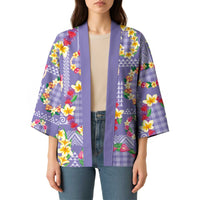 Hawaiian Leis Kimono Kakau Tattoos and Palaka Pastel Purple Color LT03 - Polynesian Pride
