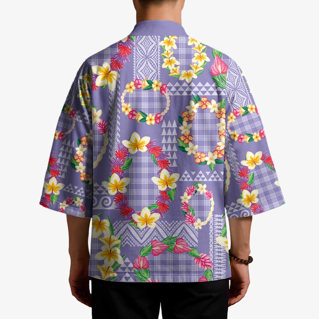 Hawaiian Leis Kimono Kakau Tattoos and Palaka Pastel Purple Color LT03 - Polynesian Pride