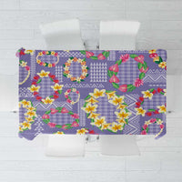 Hawaiian Leis Tablecloth Kakau Tattoos and Palaka Pastel Purple Color LT03 Purple - Polynesian Pride