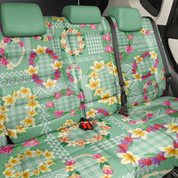 Hawaiian Leis Back Car Seat Cover Kakau Tattoos and Palaka Pastel Green Color LT03 - Polynesian Pride