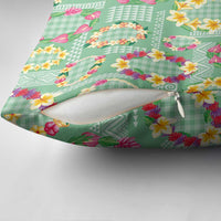 Hawaiian Leis Pillow Cover Kakau Tattoos and Palaka Pastel Green Color LT03 - Polynesian Pride