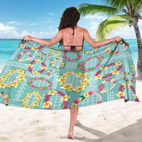 Hawaiian Leis Sarong Kakau Tattoos and Palaka Pastel Teal Color LT03 - Polynesian Pride