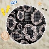 Hawaiian Leis Beach Blanket Kakau Tattoos and Palaka Pastel Grayscale
