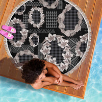 Hawaiian Leis Beach Blanket Kakau Tattoos and Palaka Pastel Grayscale
