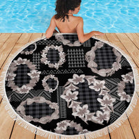 Hawaiian Leis Beach Blanket Kakau Tattoos and Palaka Pastel Grayscale