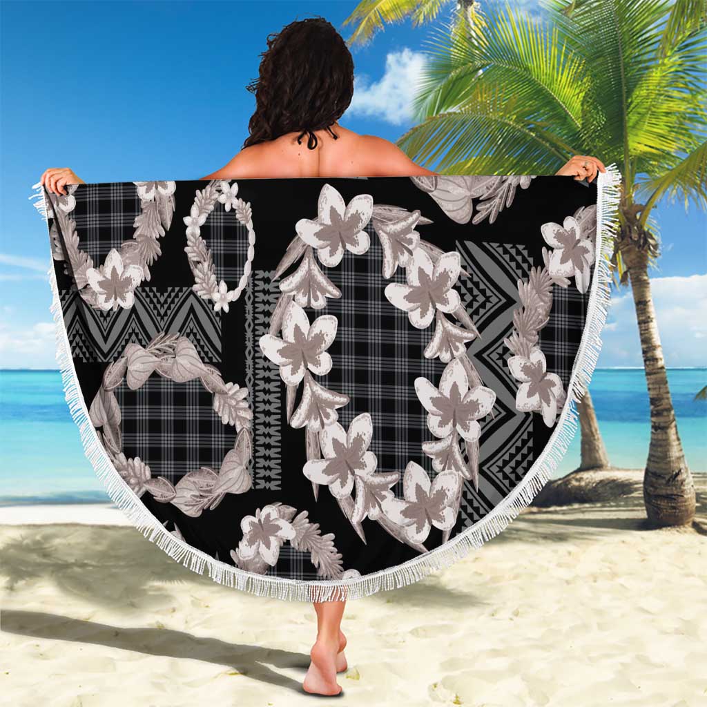 Hawaiian Leis Beach Blanket Kakau Tattoos and Palaka Pastel Grayscale