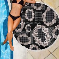 Hawaiian Leis Beach Blanket Kakau Tattoos and Palaka Pastel Grayscale