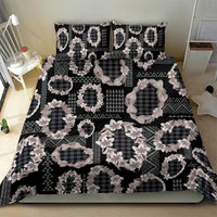 Hawaiian Leis Bedding Set Kakau Tattoos and Palaka Pastel Grayscale LT03 - Polynesian Pride