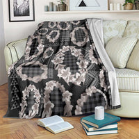 Hawaiian Leis Blanket Kakau Tattoos and Palaka Pastel Grayscale