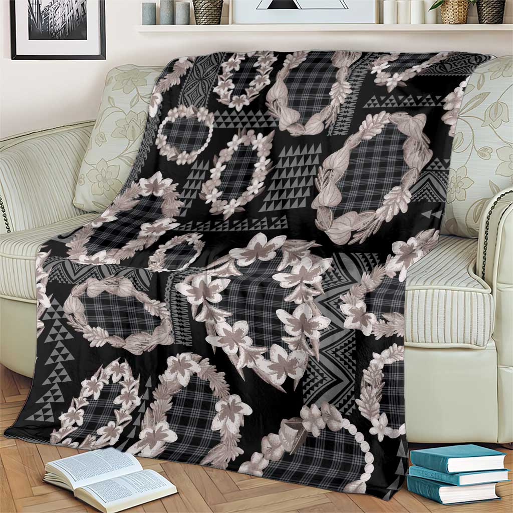 Hawaiian Leis Blanket Kakau Tattoos and Palaka Pastel Grayscale