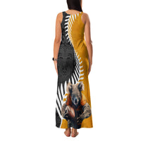 New Zealand and Australia Rugby Family Matching Tank Maxi Dress and Hawaiian Shirt Koala and Maori Warrior Together LT03 - Polynesian Pride