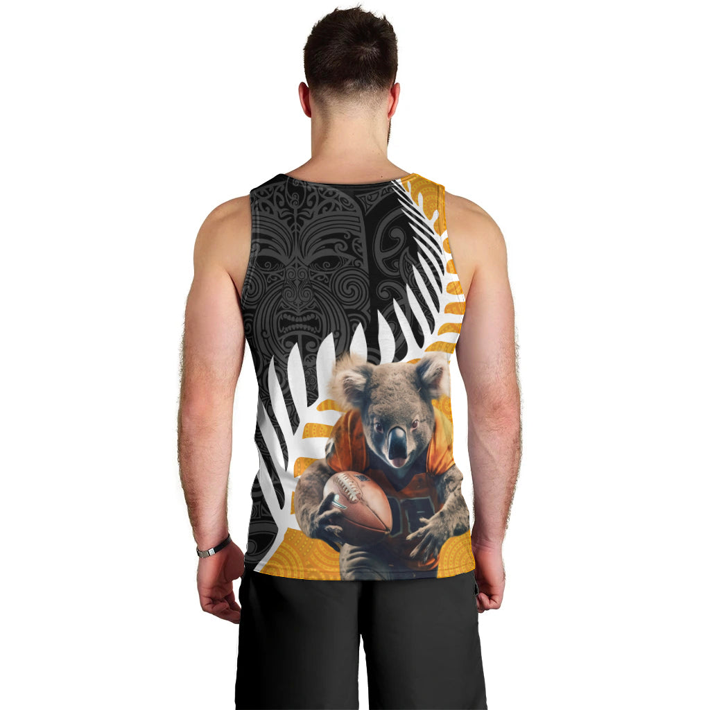 New Zealand and Australia Rugby Men Tank Top Koala and Maori Warrior Together LT03 - Polynesian Pride