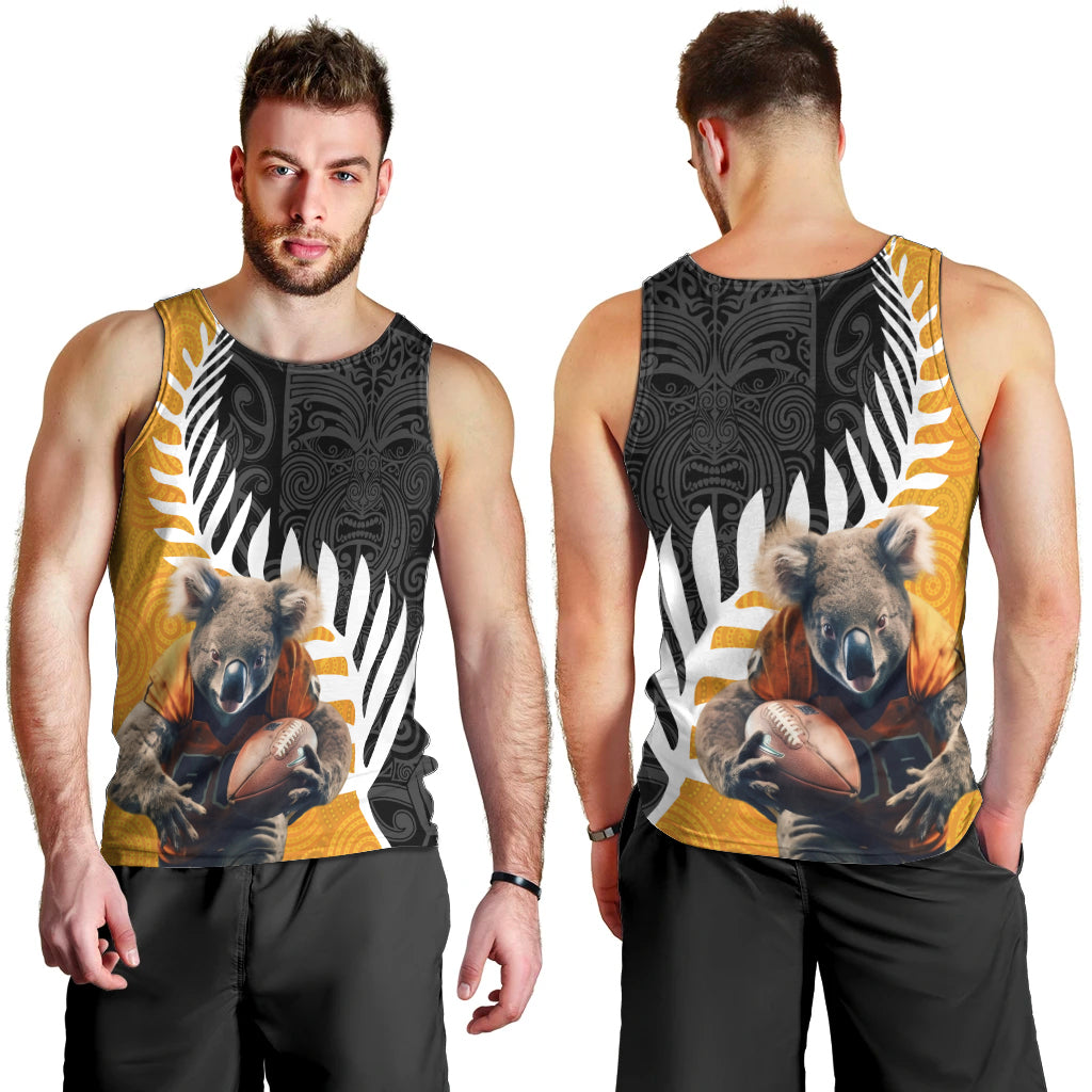 New Zealand and Australia Rugby Men Tank Top Koala and Maori Warrior Together LT03 - Polynesian Pride