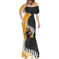 New Zealand and Australia Rugby Mermaid Dress Koala and Maori Warrior Together