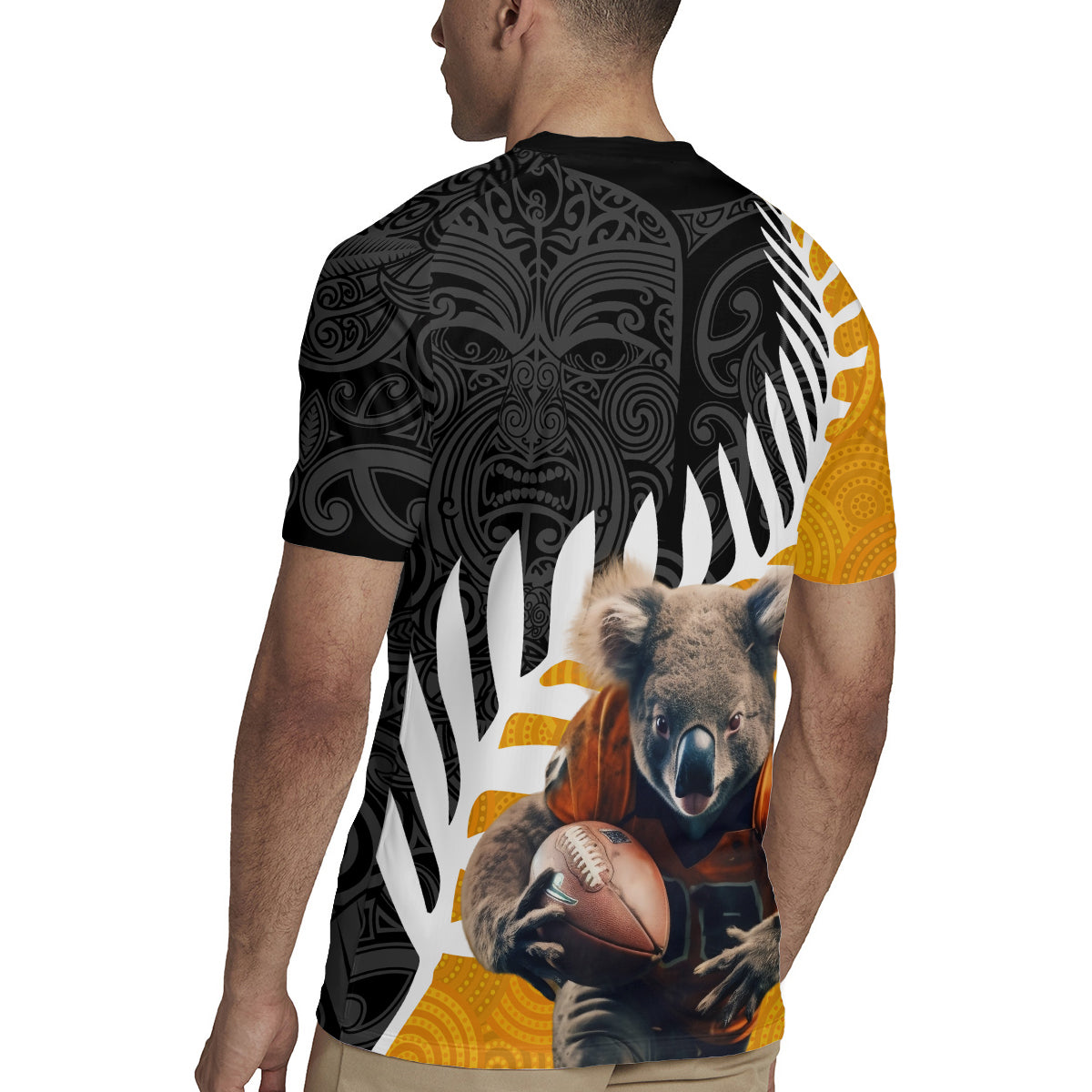 New Zealand and Australia Rugby Rugby Jersey Koala and Maori Warrior Together