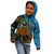 Fiji and Australia Kid Hoodie Palm Tree and Abogirinal Emu