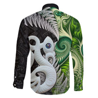 New Zealand Koru Natural Family Matching Puletasi and Hawaiian Shirt Manaia and Silver Fern Maori Pattern LT03 - Polynesian Pride