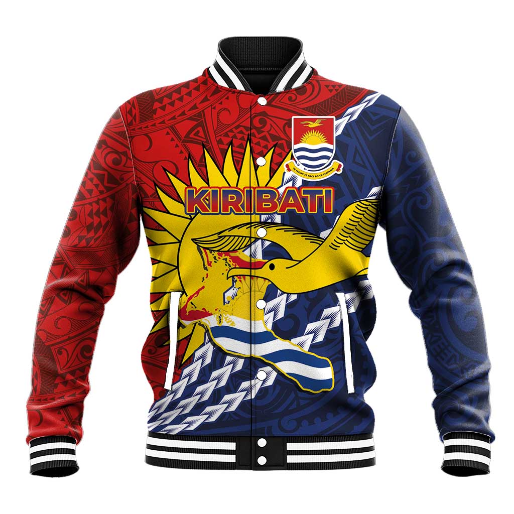 Kiribati Independence Day Baseball Jacket Polynesian and Melanesian Art Tattoo LT03 Unisex Red - Polynesian Pride