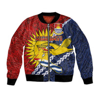 Kiribati Independence Day Bomber Jacket Polynesian and Melanesian Art Tattoo LT03 Unisex Red - Polynesian Pride