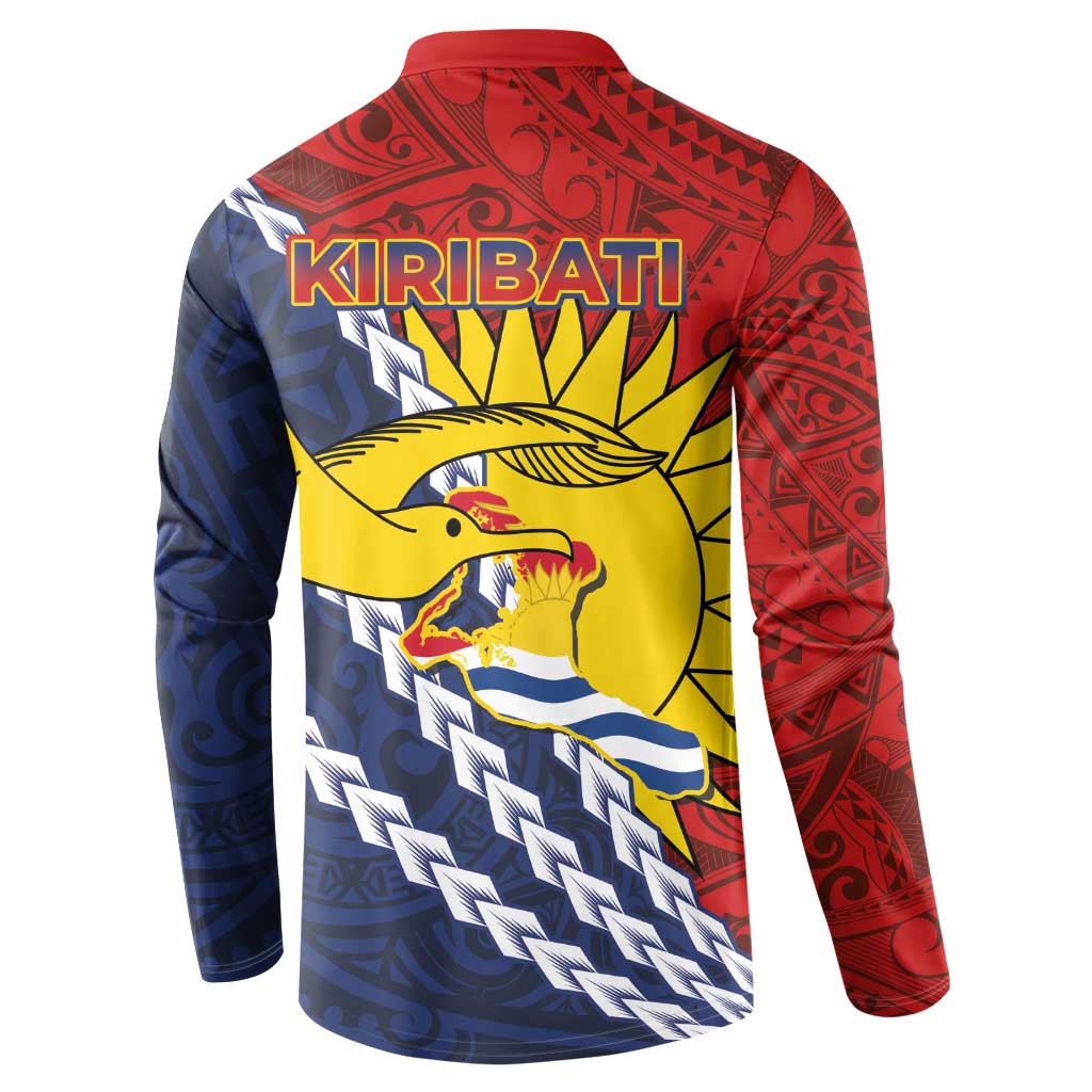 Kiribati Independence Day Button Sweatshirt Polynesian and Melanesian Art Tattoo LT03 - Polynesian Pride