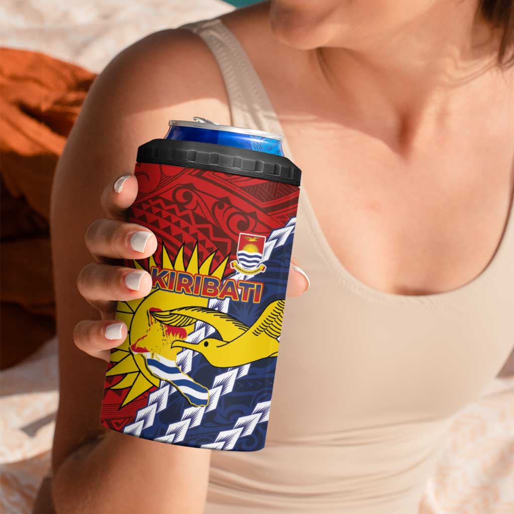Kiribati Independence Day 4 in 1 Can Cooler Tumbler Polynesian and Melanesian Art Tattoo LT03 - Polynesian Pride