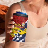 Kiribati Independence Day 4 in 1 Can Cooler Tumbler Polynesian and Melanesian Art Tattoo LT03 - Polynesian Pride