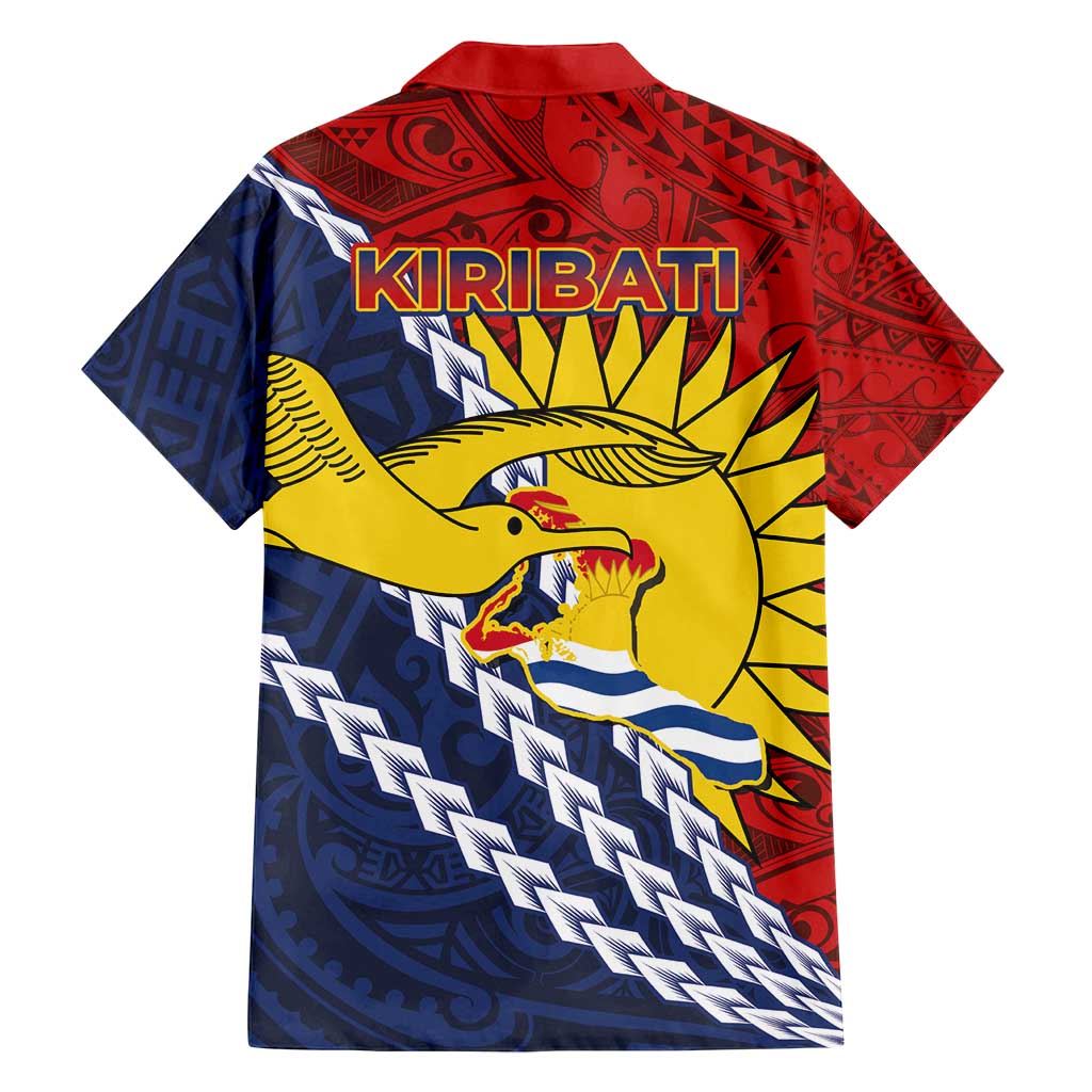Kiribati Independence Day Family Matching Off Shoulder Maxi Dress and Hawaiian Shirt Polynesian and Melanesian Art Tattoo