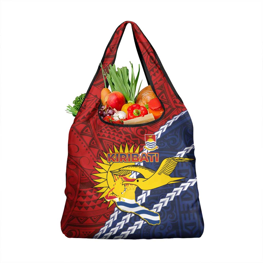 Kiribati Independence Day Grocery Bag Polynesian and Melanesian Art Tattoo LT03 1-pack One Size Red - Polynesian Pride