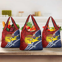 Kiribati Independence Day Grocery Bag Polynesian and Melanesian Art Tattoo LT03 3-pack One Size Red - Polynesian Pride